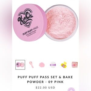 Kimchi Chic Beauty Puff Puff Pass Set & Bake Powder - Light Pink